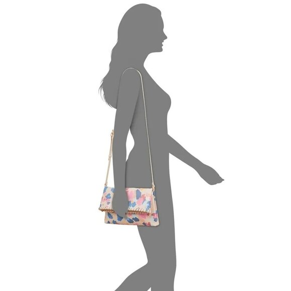Style & Co. Whipstitch East West Flap Crossbody in Dream Dye Print (MSRP $80) - Picture 2 of 9